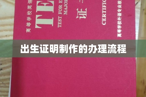 霞山出生证明制作的办理流程